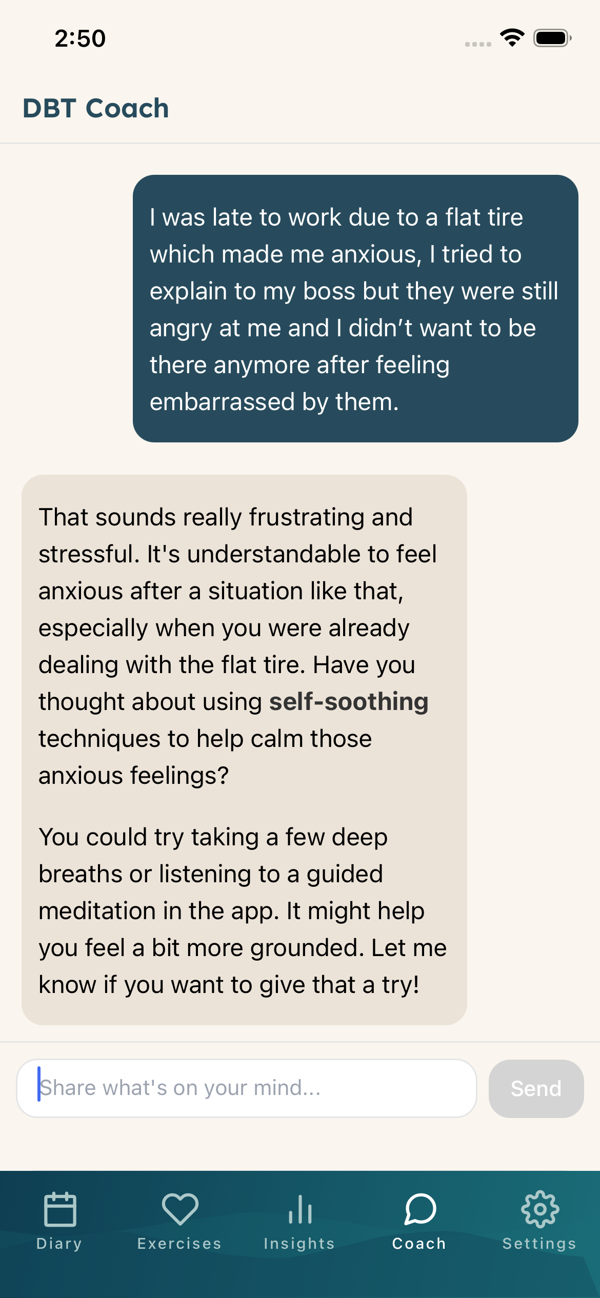 DBT Pal AI Coach - Chat with a supportive AI trained in DBT